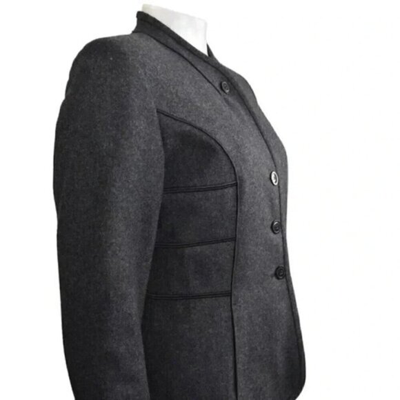 Harve Benard Wool Blend Jacket Blazer Gray Size 4 - Picture 3 of 9